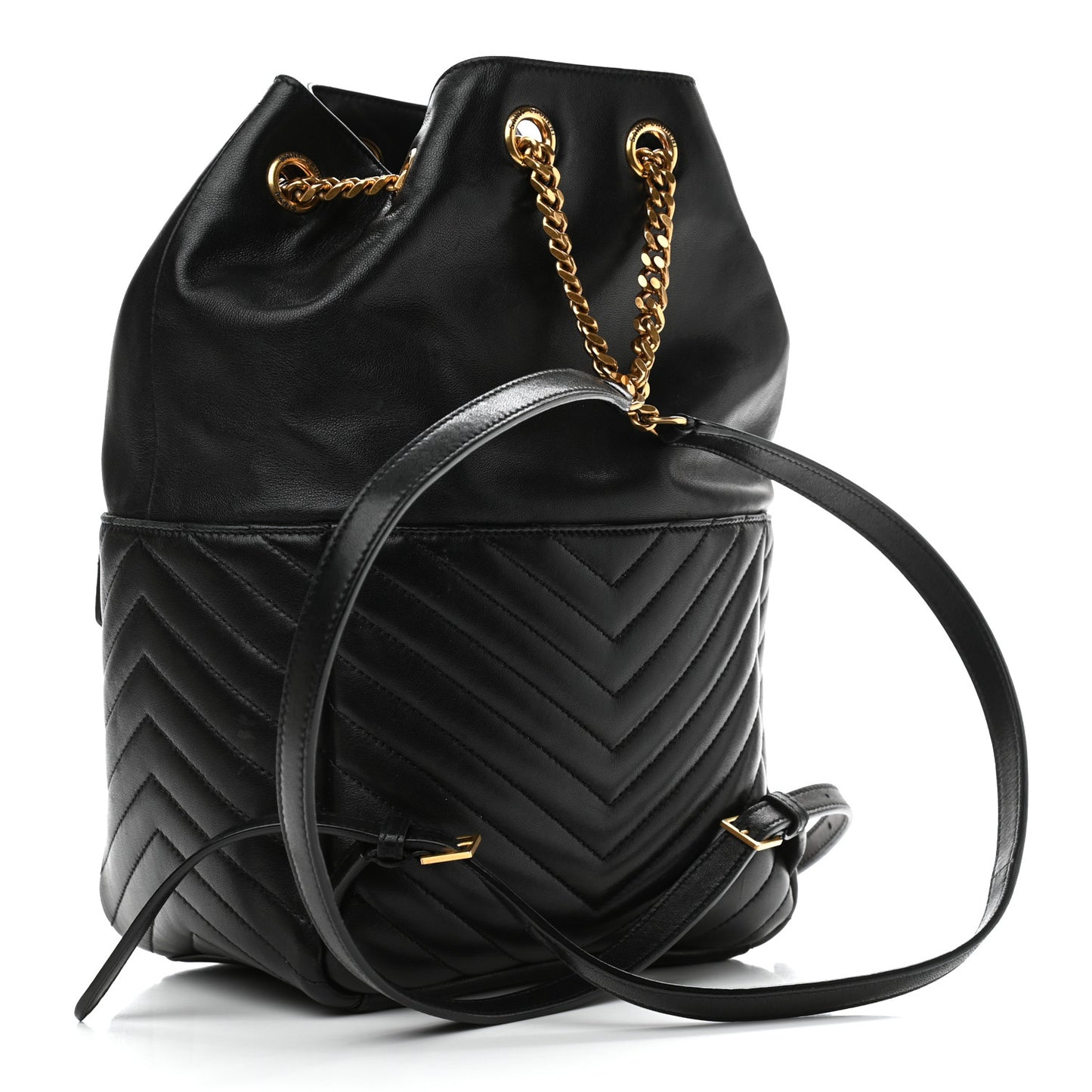 Lambskin Matelasse Monogram Joe Backpack Black