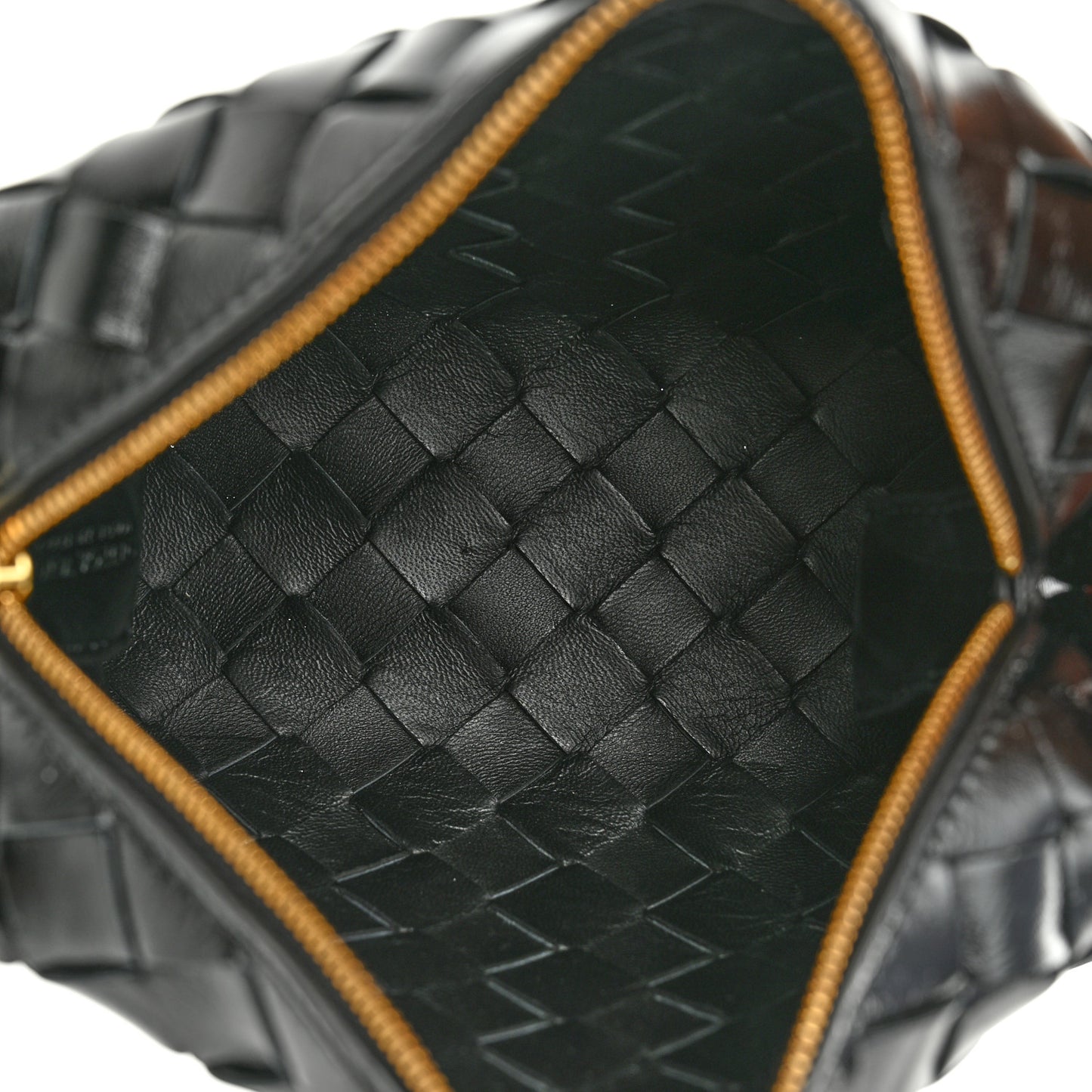 Nappa Intrecciato Metallic Knot Mini Loop Camera Bag Black