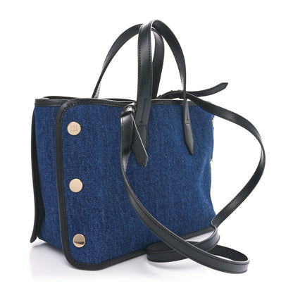 Givenchy Denim Mini Logo Bond Shopper Tote Blue 3 of 10