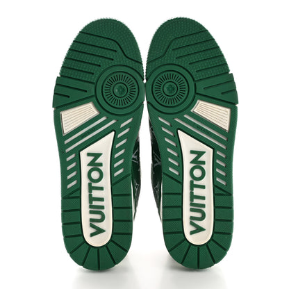 Louis Vuitton Calfskin Monogram Mens LV Trainer Sneakers 8 Green 6 of 10