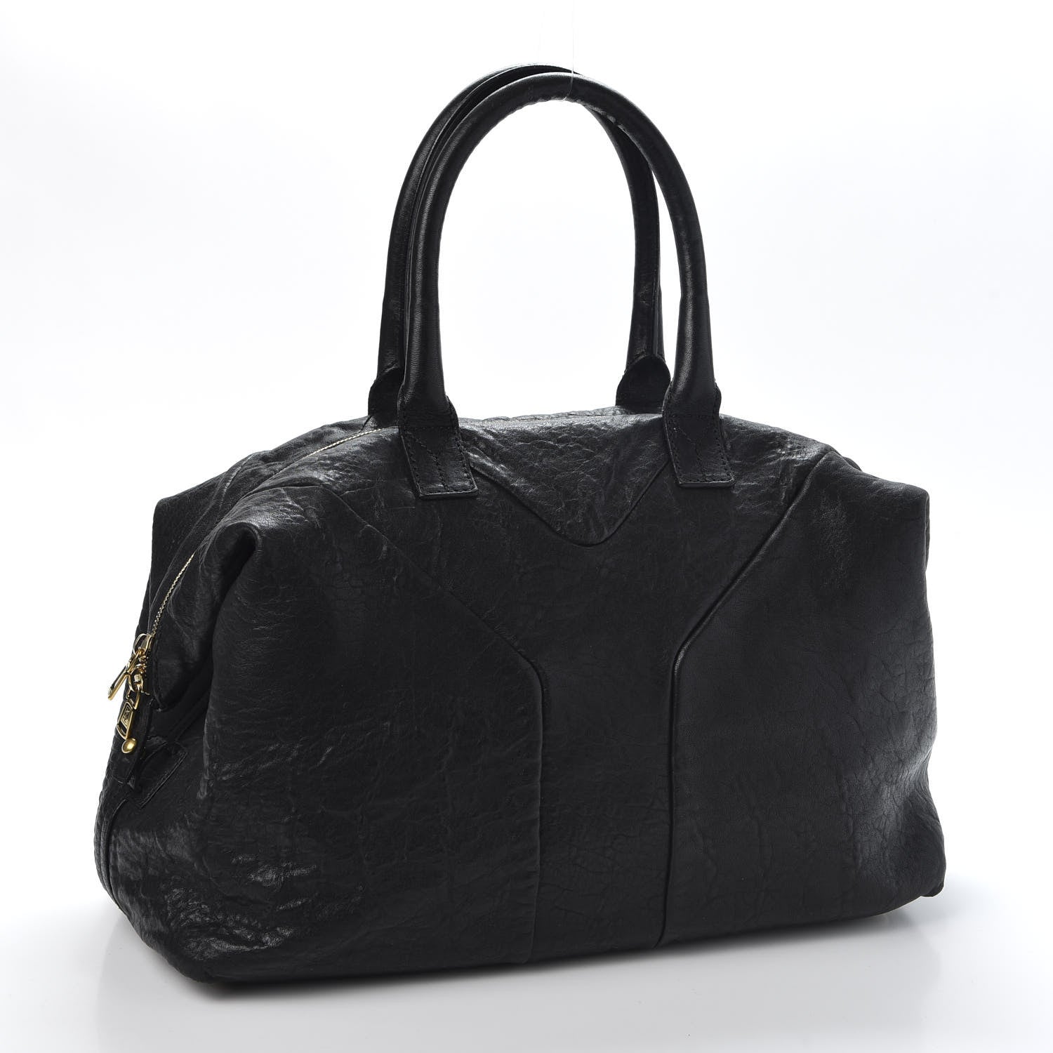 Saint Laurent Pebbled Lambskin Medium Easy Sac Black 2 of 8