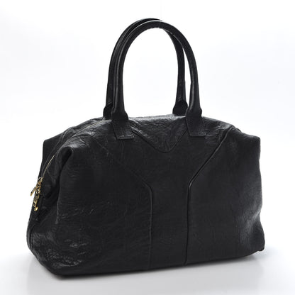 Saint Laurent Pebbled Lambskin Medium Easy Sac Black 2 of 8