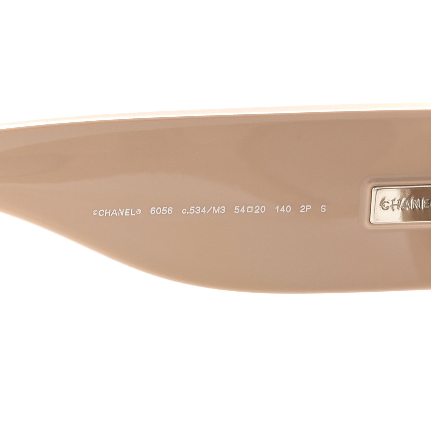 Chanel Acetate Cat Eye Sunglasses 6056 Black Beige 5 of 8
