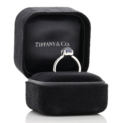 Tiffany 18K White Gold Blue Sapphire 7mm Paloma's Sugar Stacks Ring 52 6 6 of 6