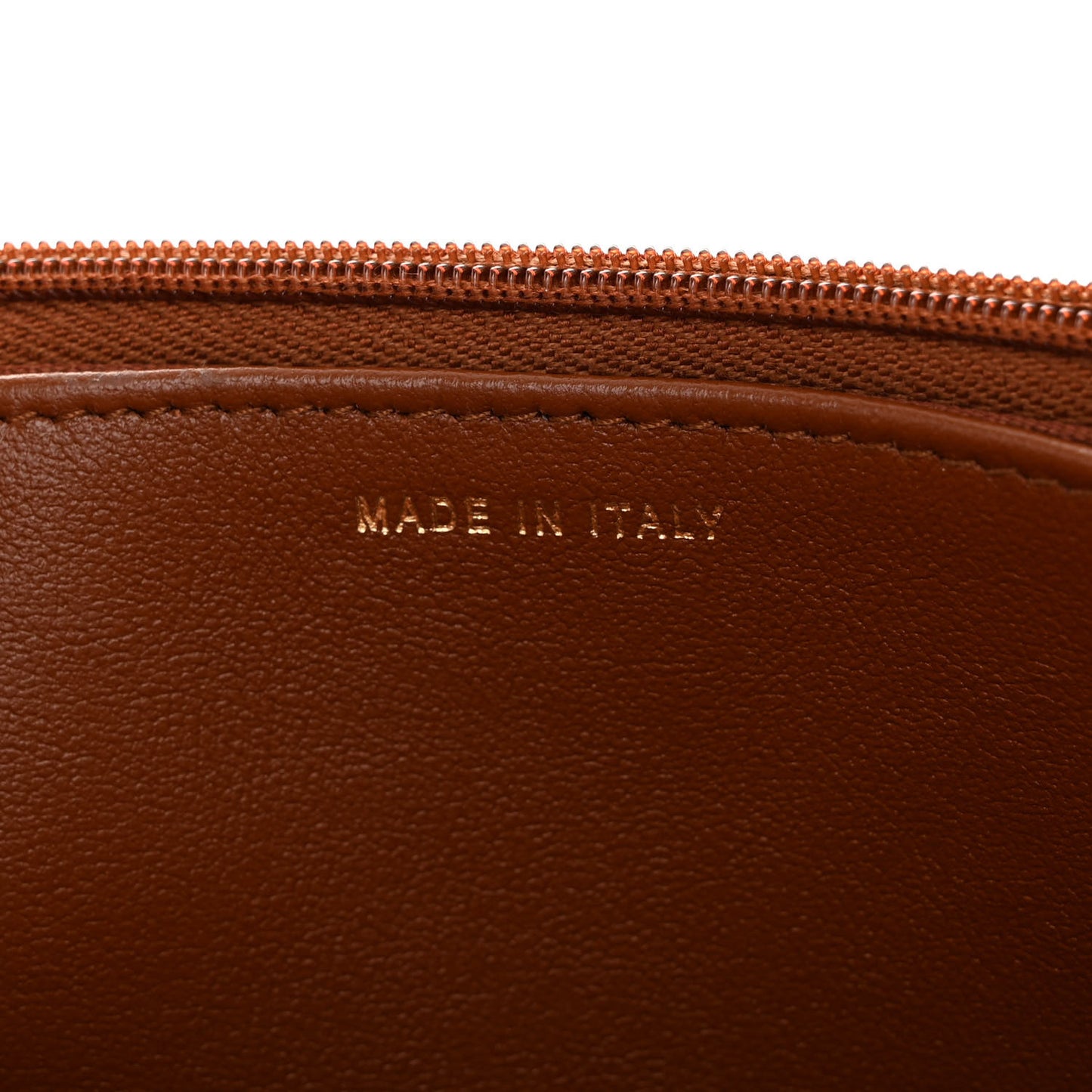 Lambskin Quilted Studded CC Wallet On Chain WOC Light Brown