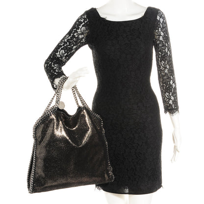 Stella McCartney Faux Leather Falabella Chamois Foldover Tote Ruthenium 2 of 9