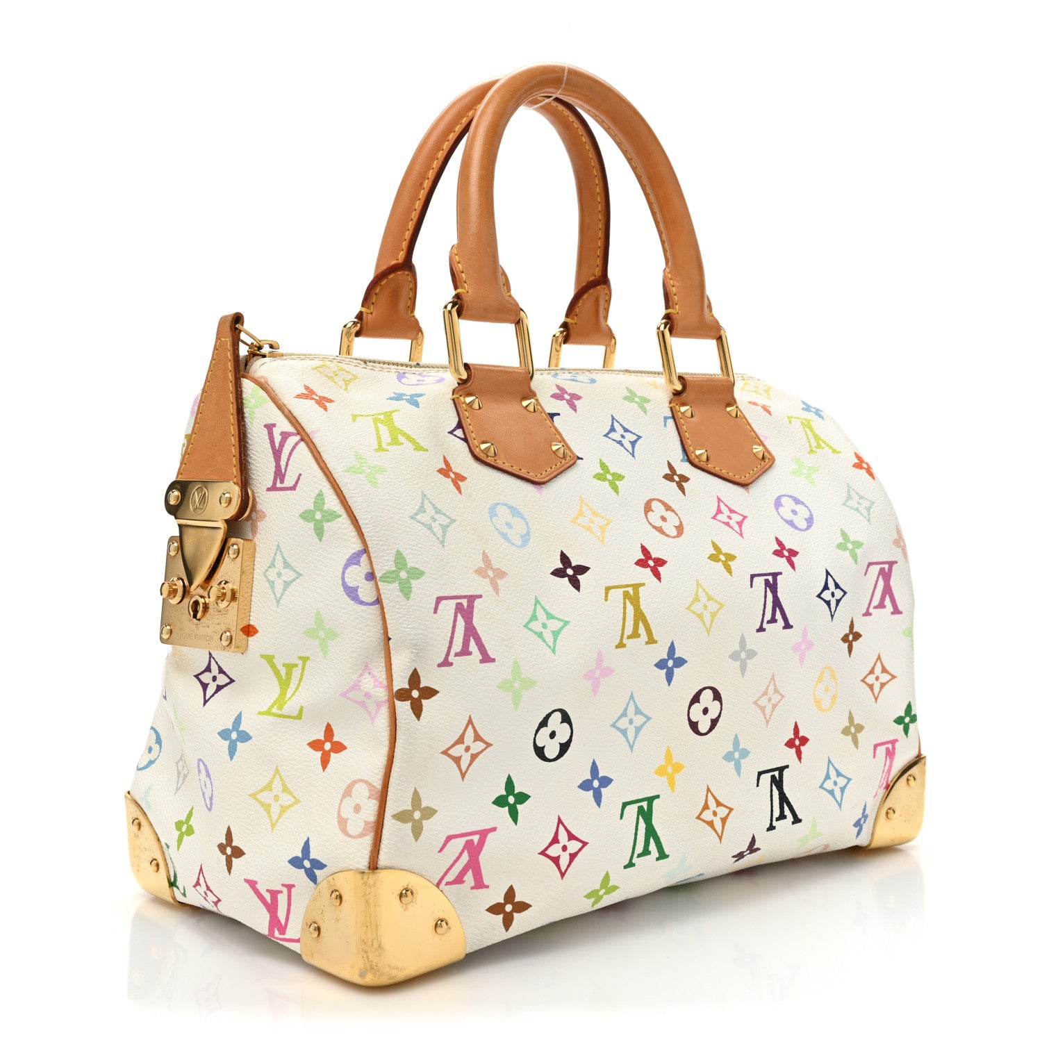 Louis Vuitton Monogram Multicolor Speedy 30 White 3 of 14