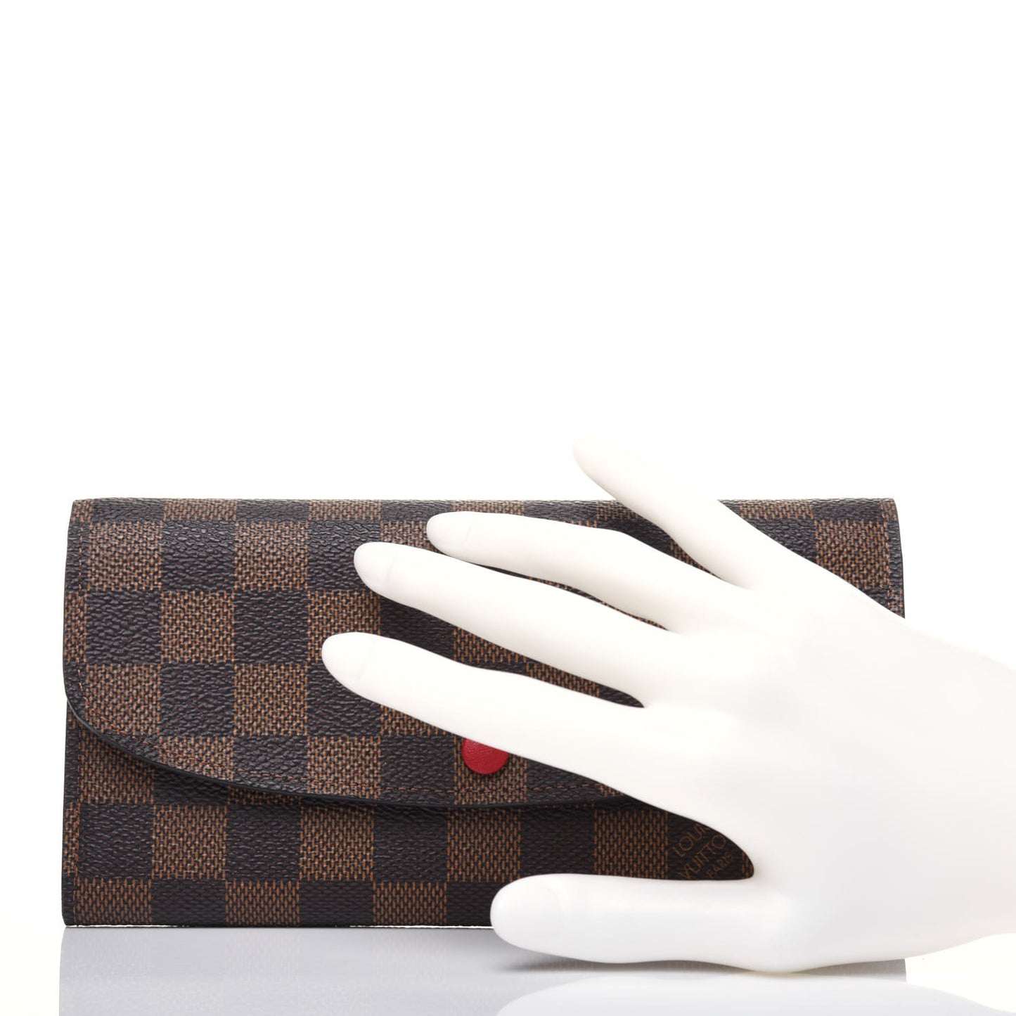 Damier Ebene Emilie Wallet Red
