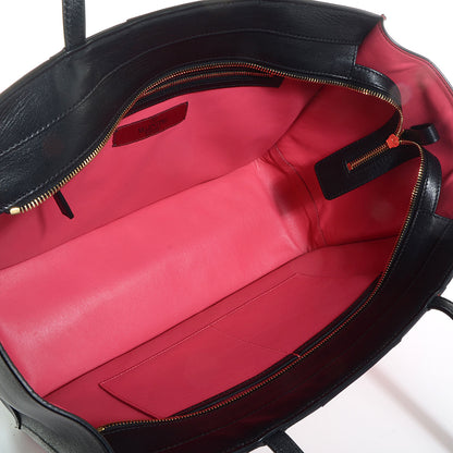 Valentino Garavani Calfskin Carmen Medium Tote Black Deep Rose 6 of 8