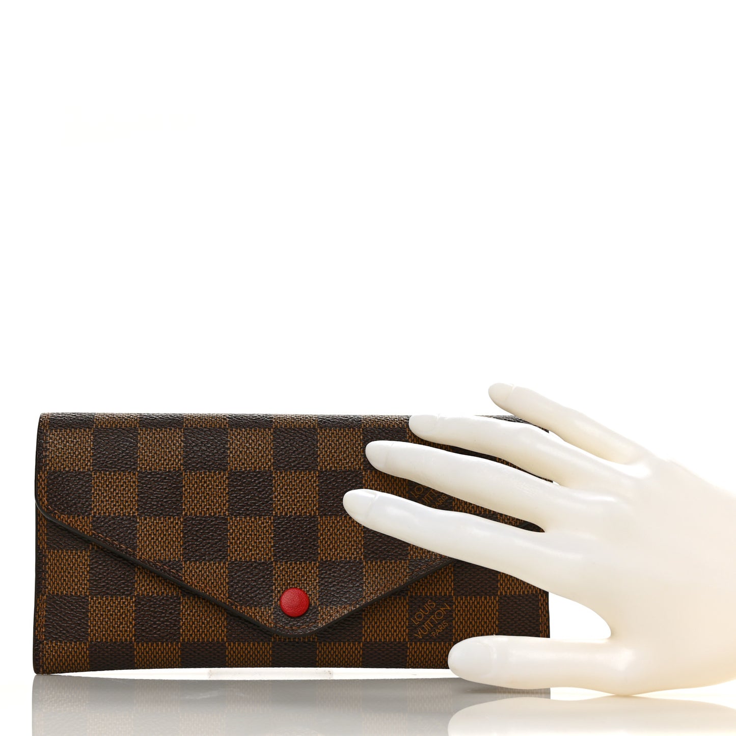 Damier Ebene Josephine Wallet Red