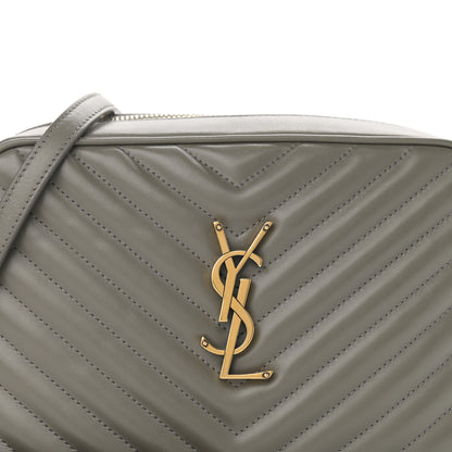 Saint Laurent Calfskin Matelasse Monogram Lou Camera Bag Grey Kaki 8 of 10