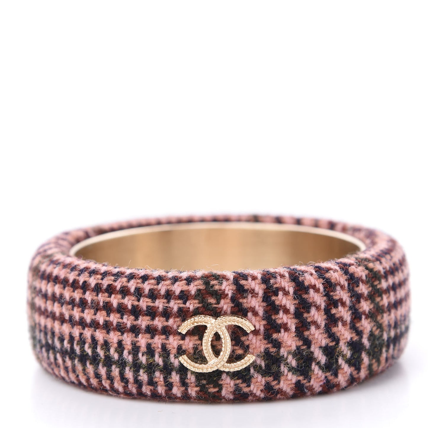 Tweed CC Wide Bangle XS Pink