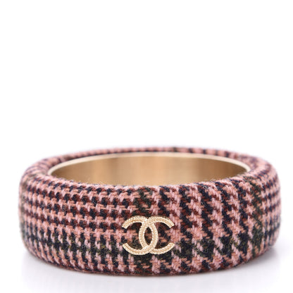 Chanel Tweed CC Wide Bangle XS Pink 4 of 4
