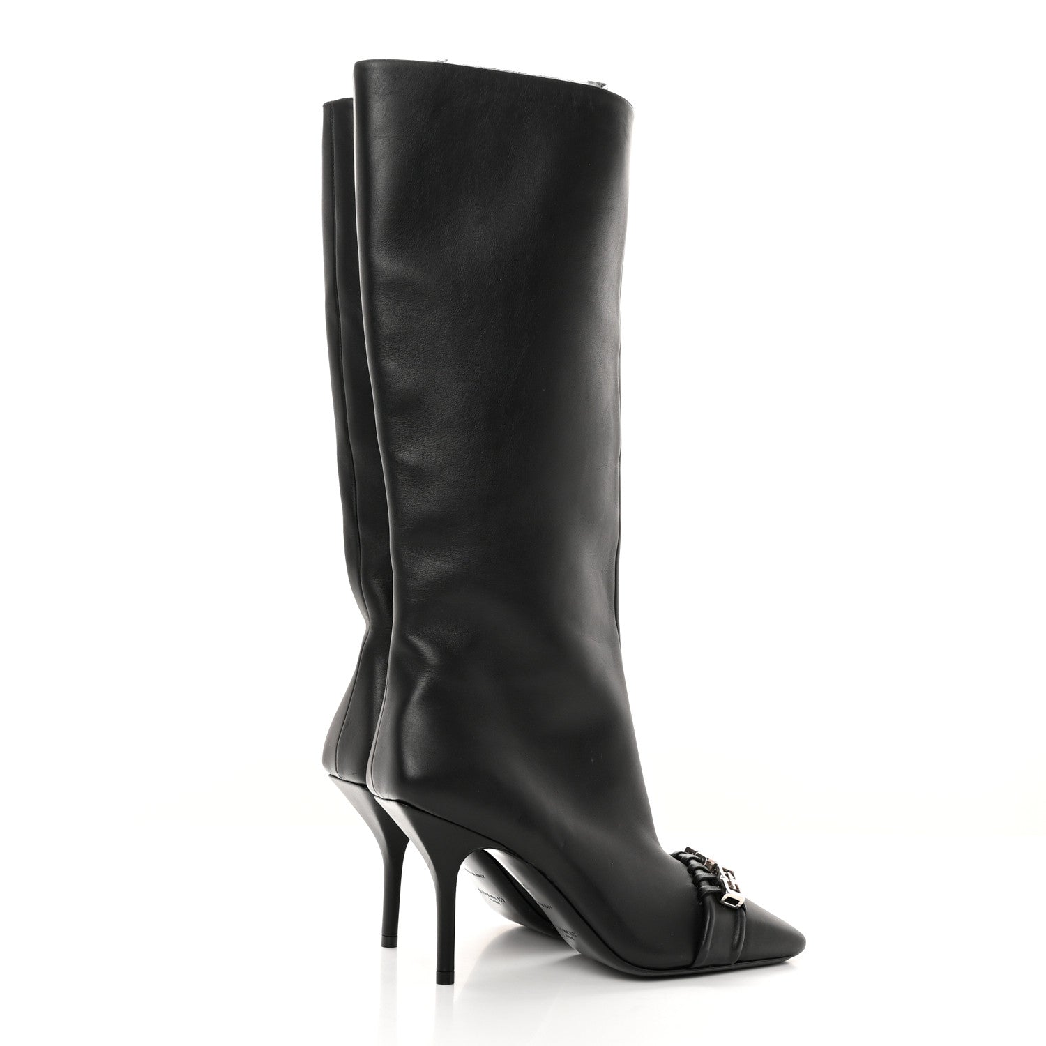 Givenchy Smooth Calfskin 4G Square Toe Boots 36 Black 4 of 14