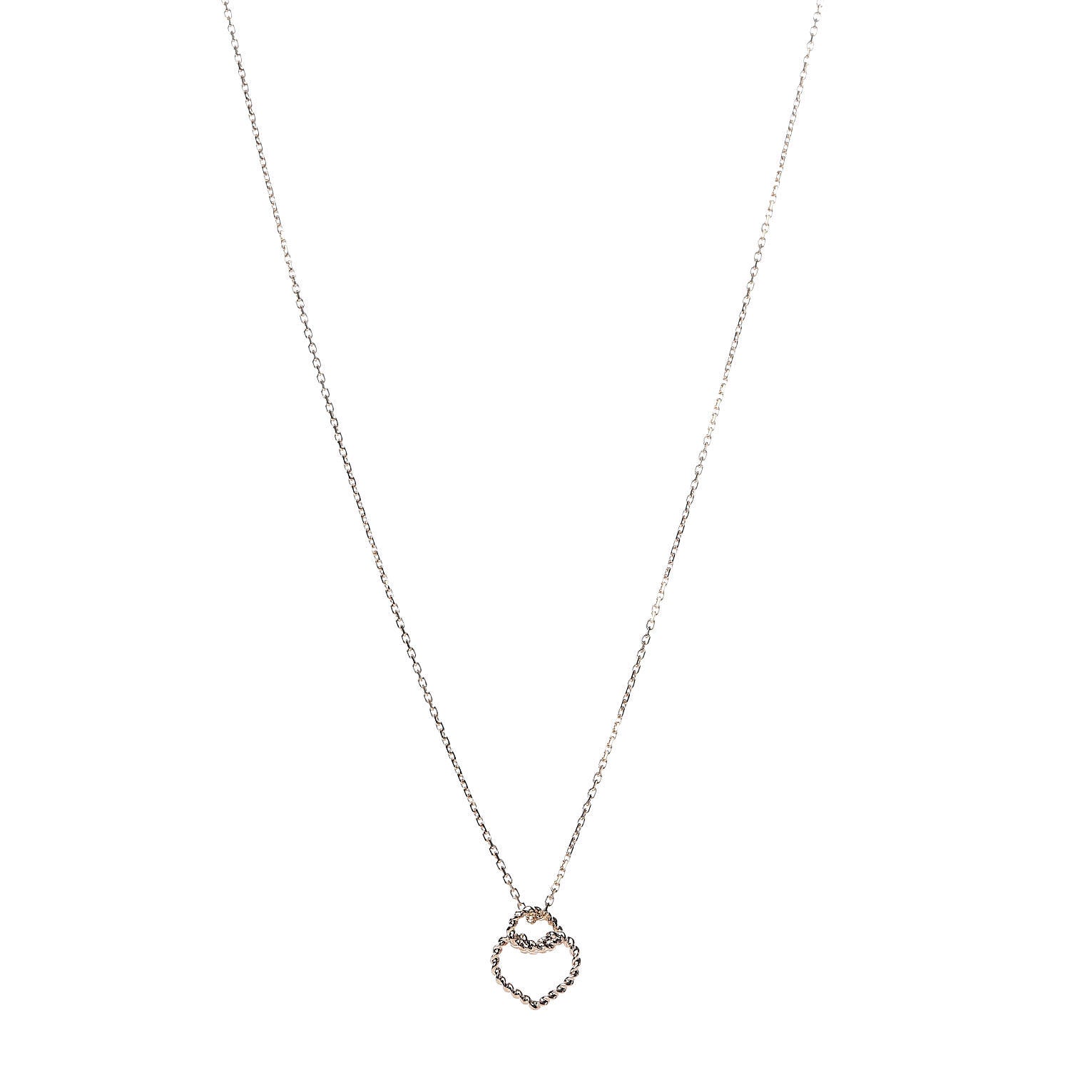 Cartier 18K Pink Gold Twist Heart Pendant Necklace 1 of 4
