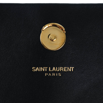 Saint Laurent Suede Small Classic Monogram Kate Tassel Satchel Black 6 of 7