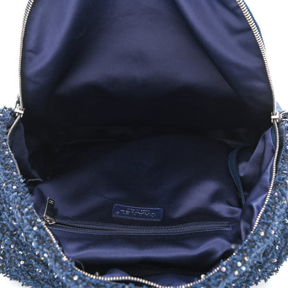 Chanel Tweed Nylon Quilted Astronaut Essentials Backpack Navy 4 of 9