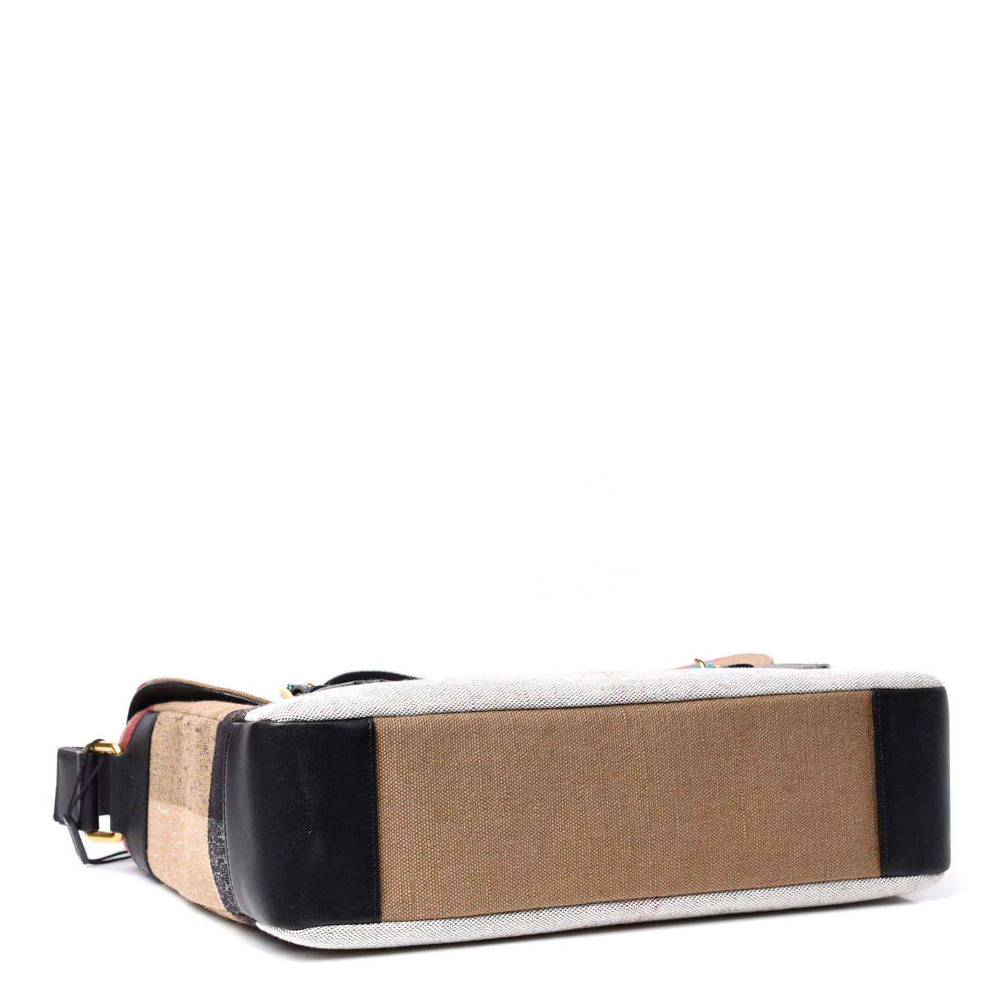 Canvas Mega Check Large Baildon Messenger Bag Black