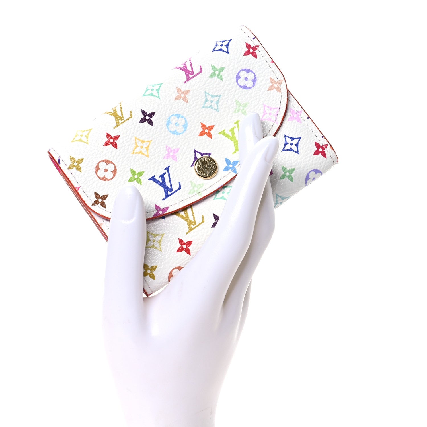 Louis Vuitton LV X TM Monogram Multicolor Rosalie Coin Purse White Kawaii Pink 2 of 6