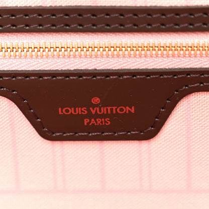 Louis Vuitton Damier Ebene Neo Neverfull MM Rose Ballerine 6 of 10
