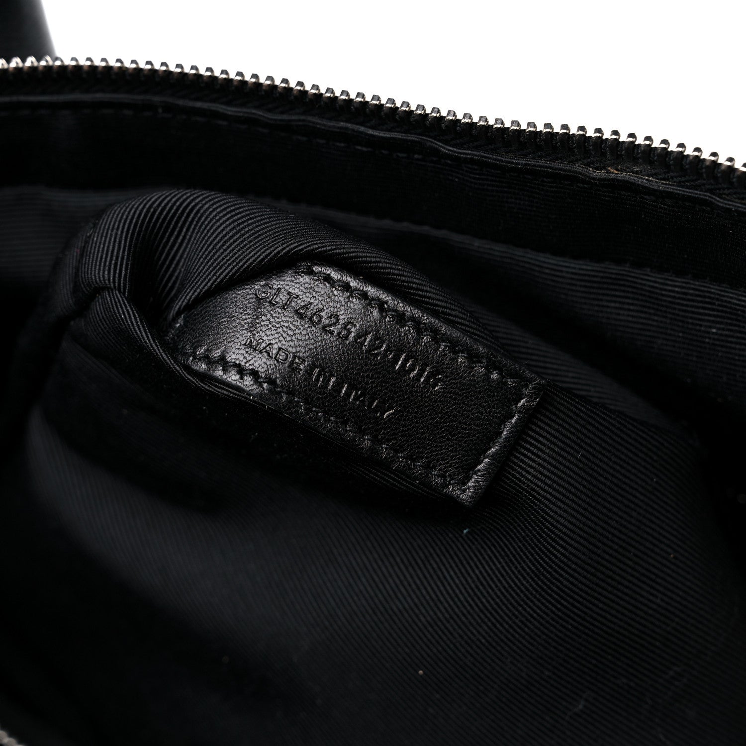 Saint Laurent Calfskin Patch Embellished Museum Flat Briefcase Black 6 of 16