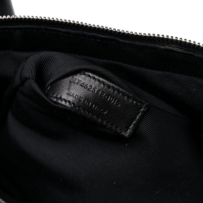 Saint Laurent Calfskin Patch Embellished Museum Flat Briefcase Black 6 of 16