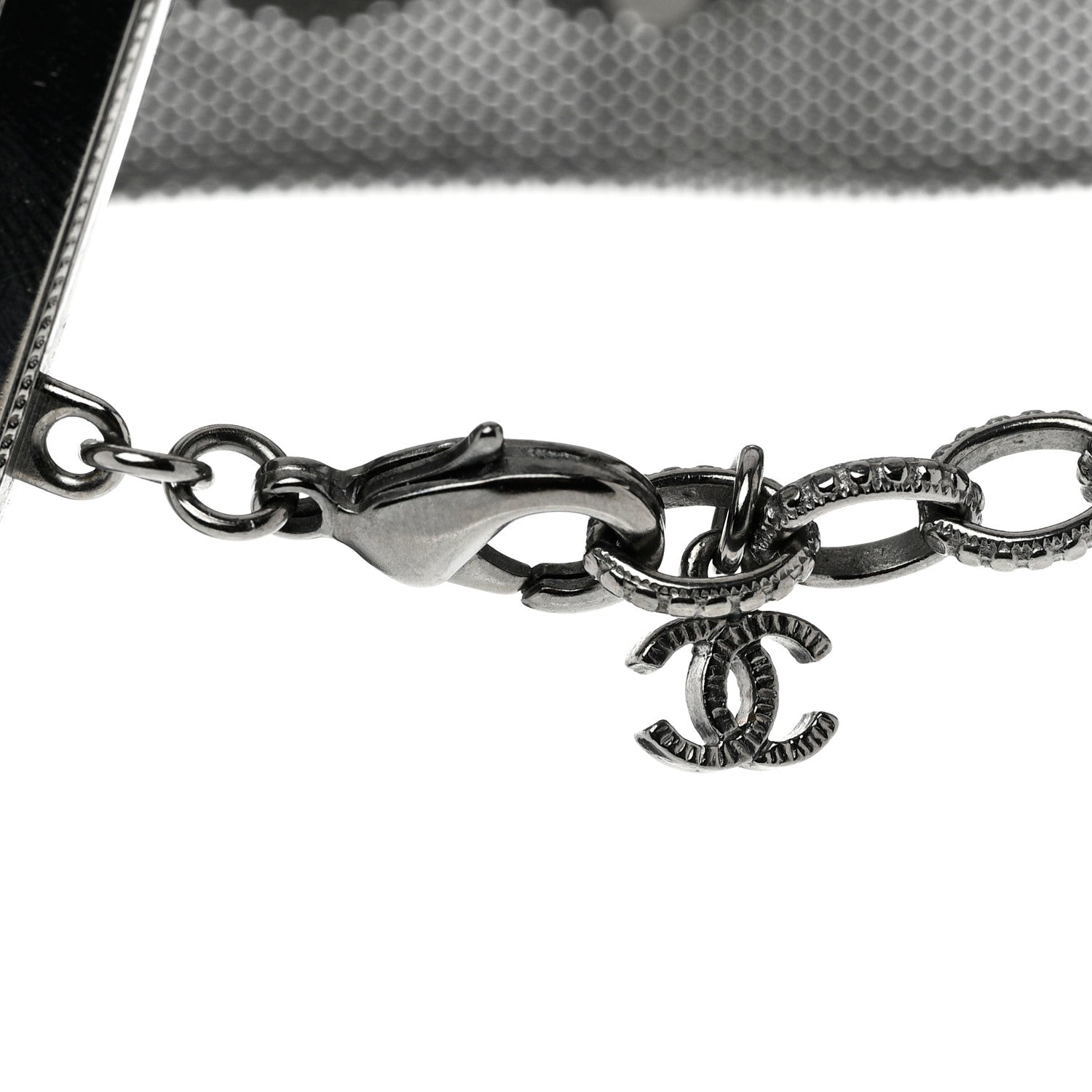 Chanel Mesh CC Choker Necklace Silver 5 of 6