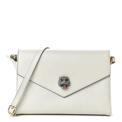 Gucci Calfskin Animalier Medium Shoulder Bag White 1 of 11