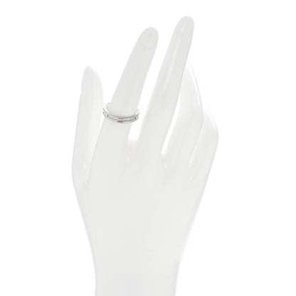 Hermes 18K White Gold Ariane Wedding Band Ring 56 7.5 2 of 5