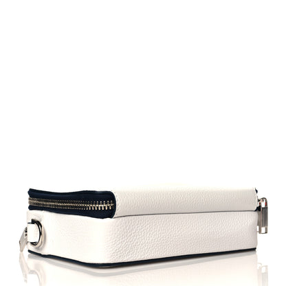 Christian Dior X SHAWN STUSSY Grained Calfskin Double Zip Crossbody Pouch White 4 of 11