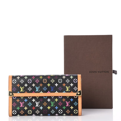 Louis Vuitton Monogram Multicolor Porte Tresor International Wallet Black 8 of 8