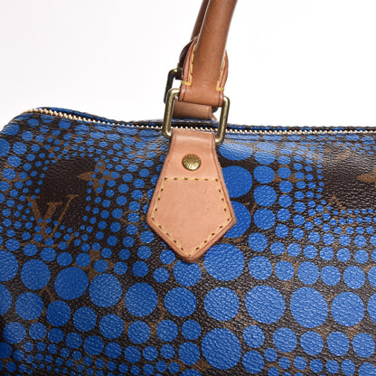 Louis Vuitton Monogram Kusama Town Speedy 30 Blue 11 of 15