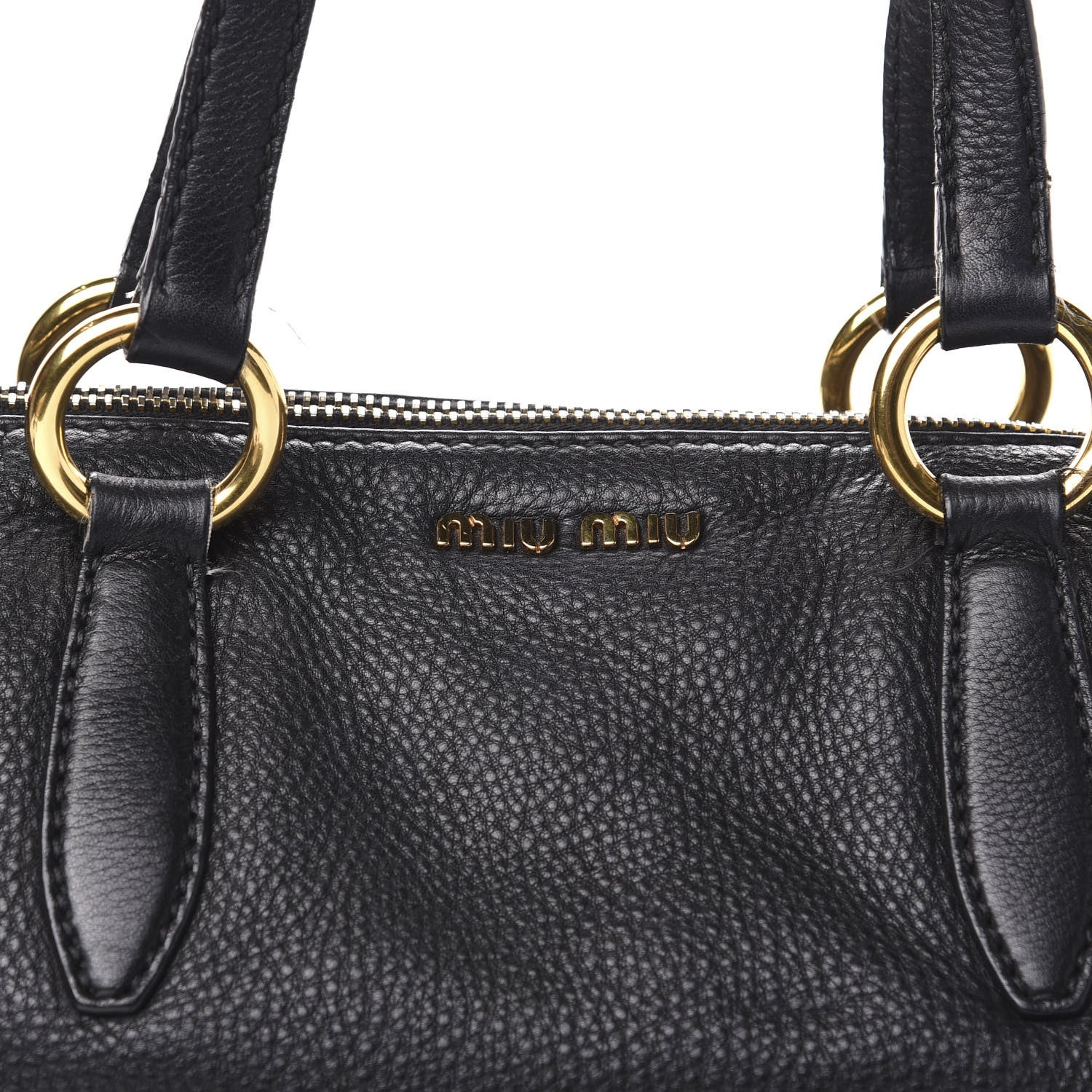 Miu Miu Vitello Daino Tote Black 14 of 14