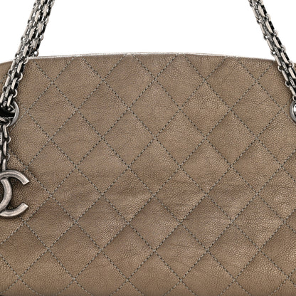 Chanel Metallic Caviar Quilted Medium Just Mademoiselle Beige 8 of 10