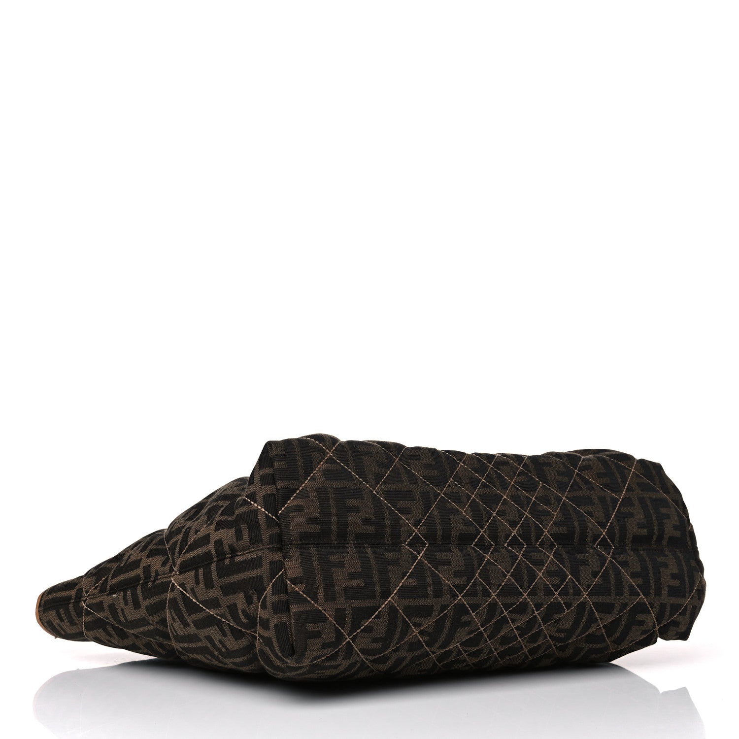 Fendi Zucca Quilted Chain Roll Tote Tobacco 3 of 17