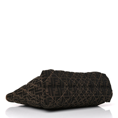 Fendi Zucca Quilted Chain Roll Tote Tobacco 3 of 17