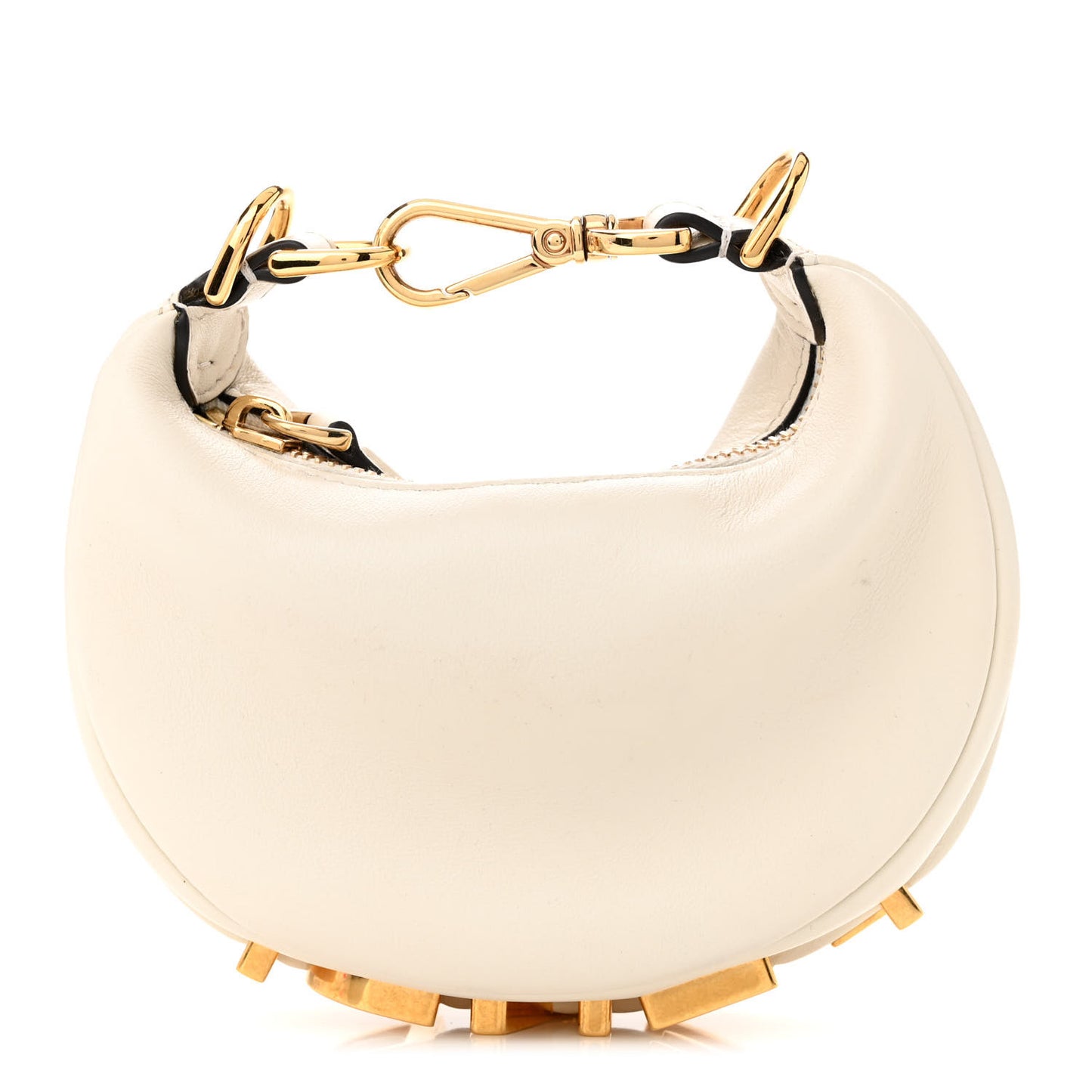 Vitello Grace Matte Nano Fendigraphy Hobo Charm White Ice