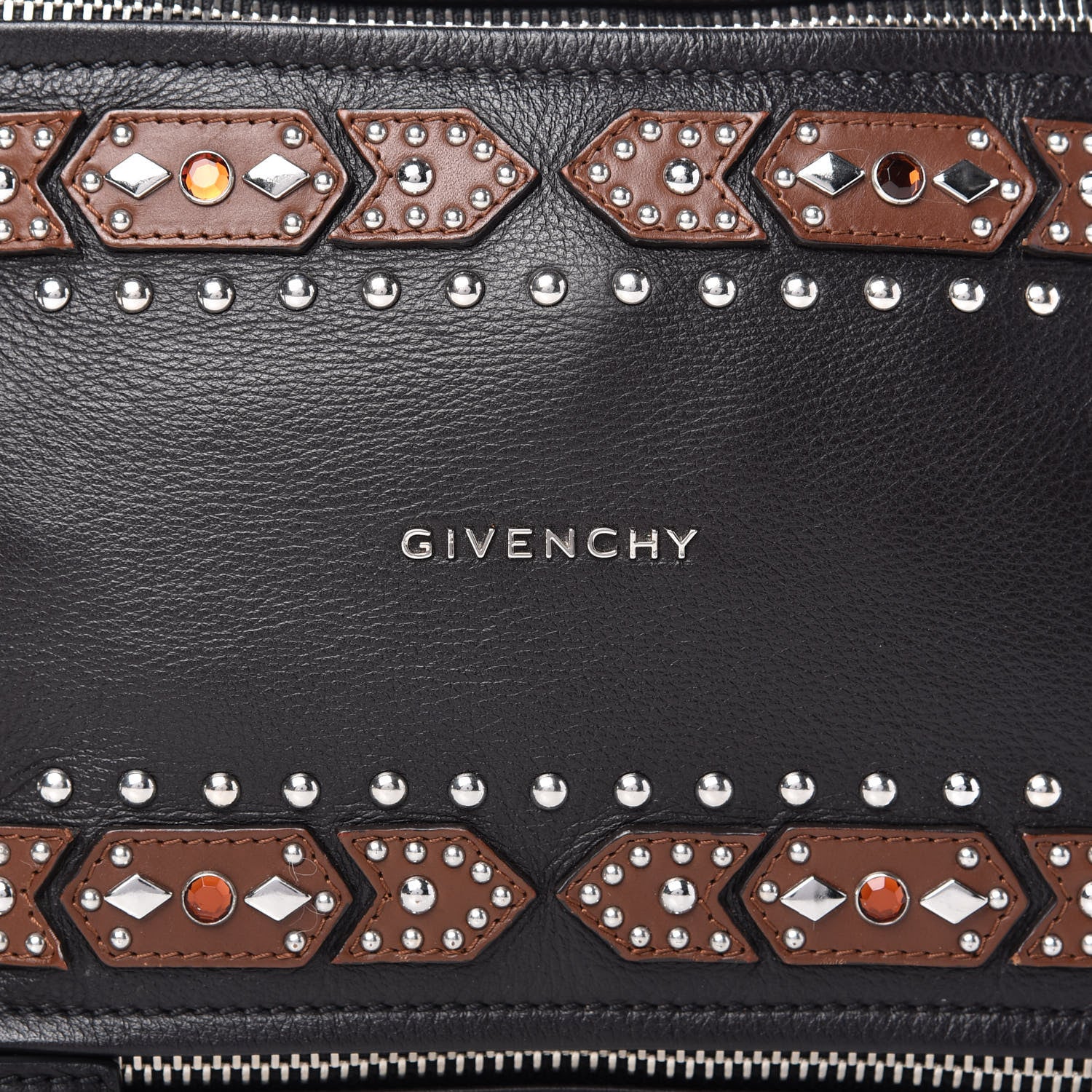 Givenchy Calfskin Small Studded Pandora Black Brown 10 of 10