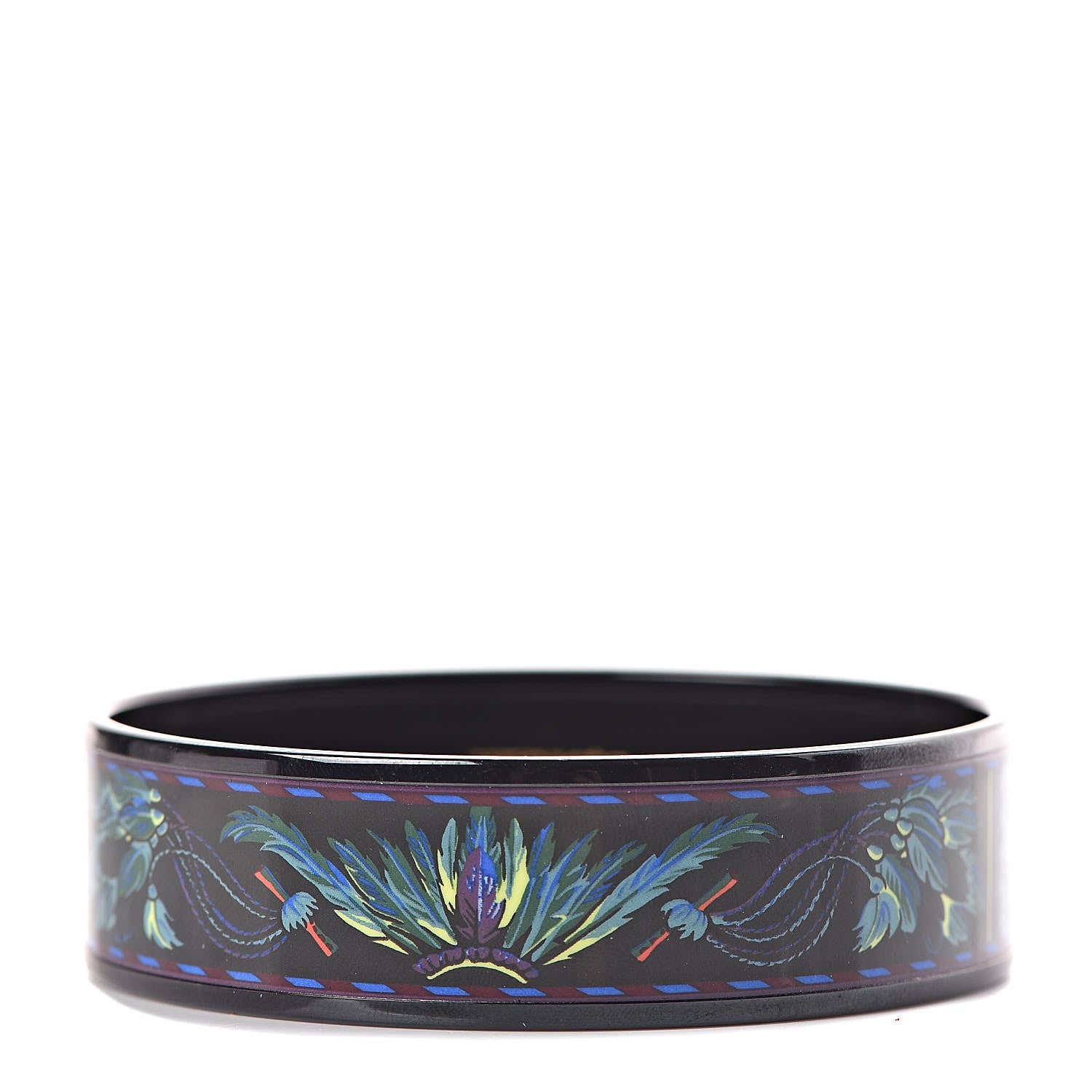 Hermes Enamel Printed Brazil Wide Bracelet 65 1 of 6