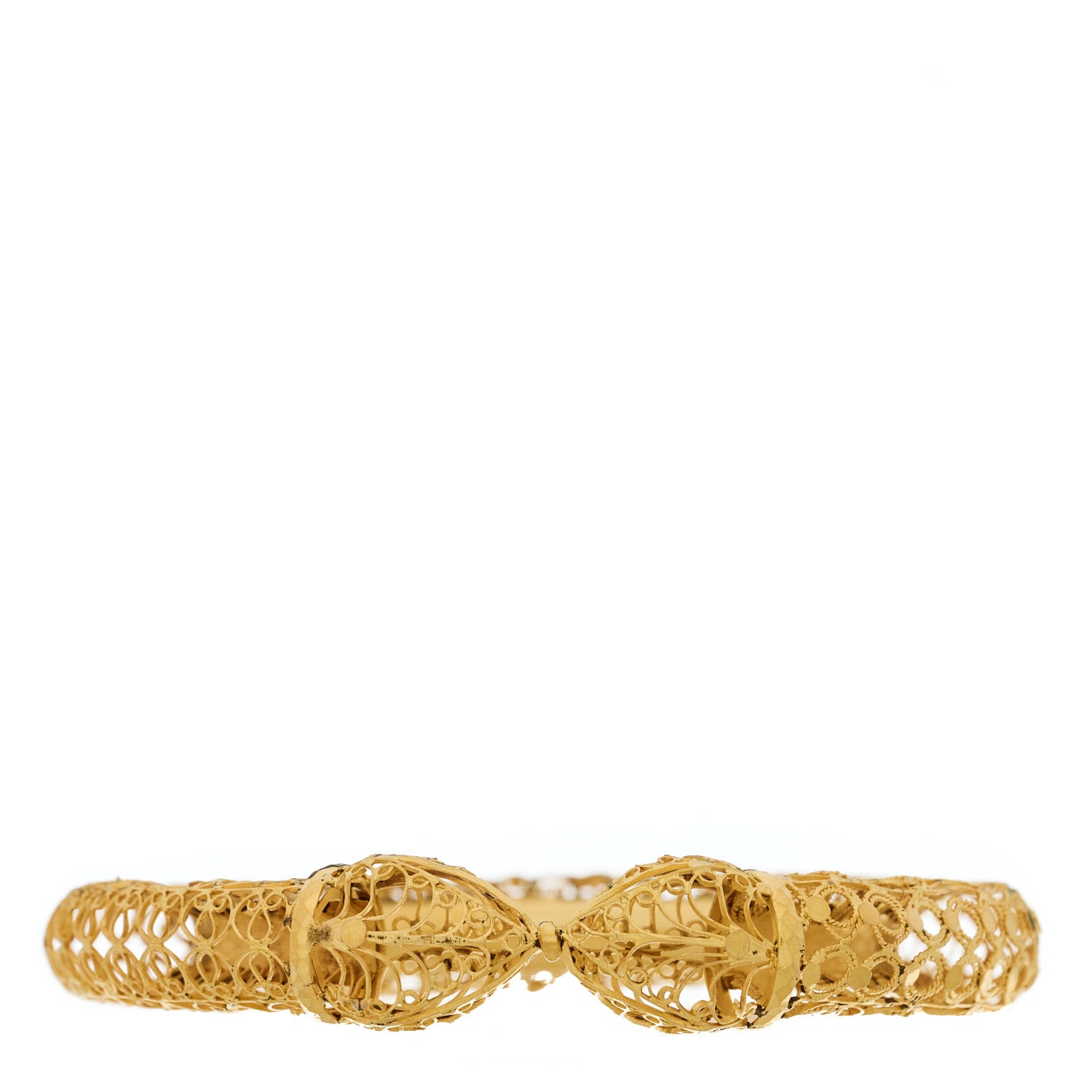 Parker & West by FASHIONPHILE 22K Yellow Gold Filigree Bangle Bracelet 1 of 5