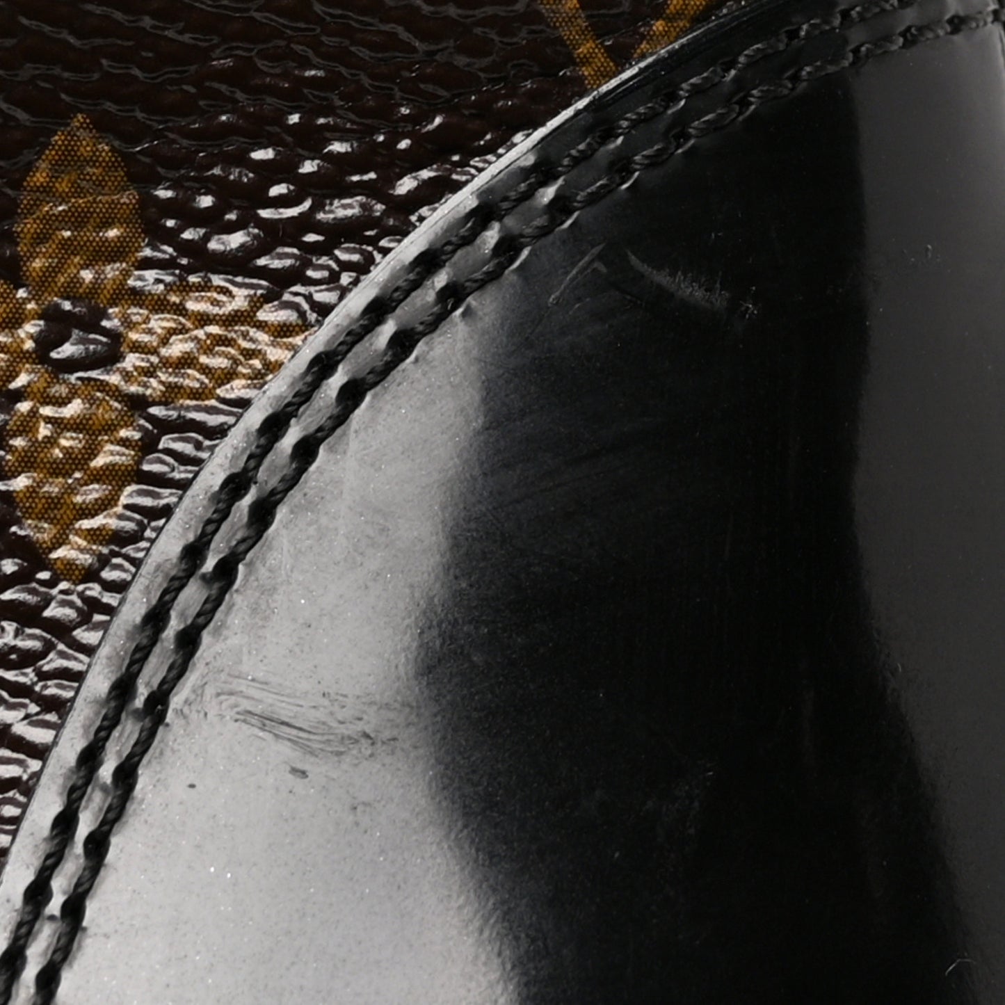 Patent Calfskin Monogram Star Trail Ankle Boots 35 Black