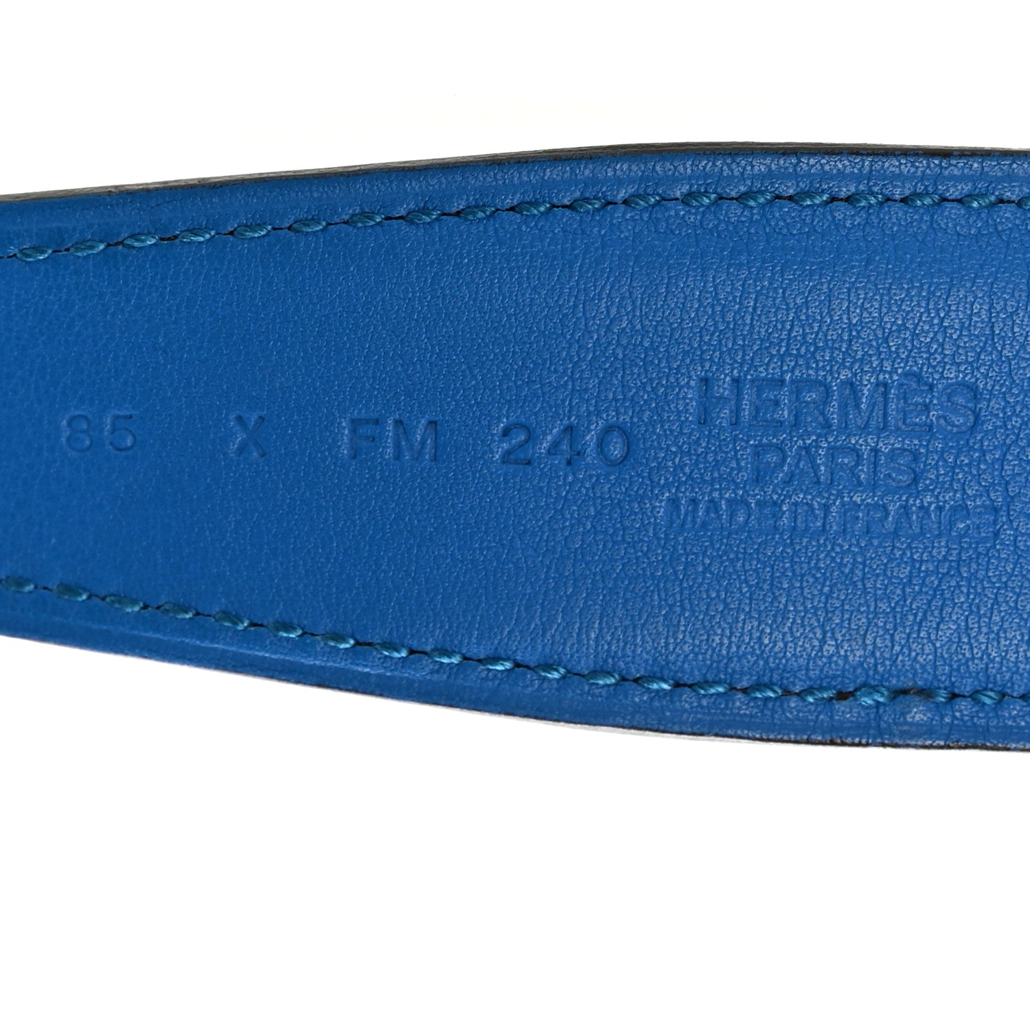 Hermes Polo Bullskin Swift 32mm Enamel Quizz H Belt 85 34 Macassar Bleu Hydra 6 of 7