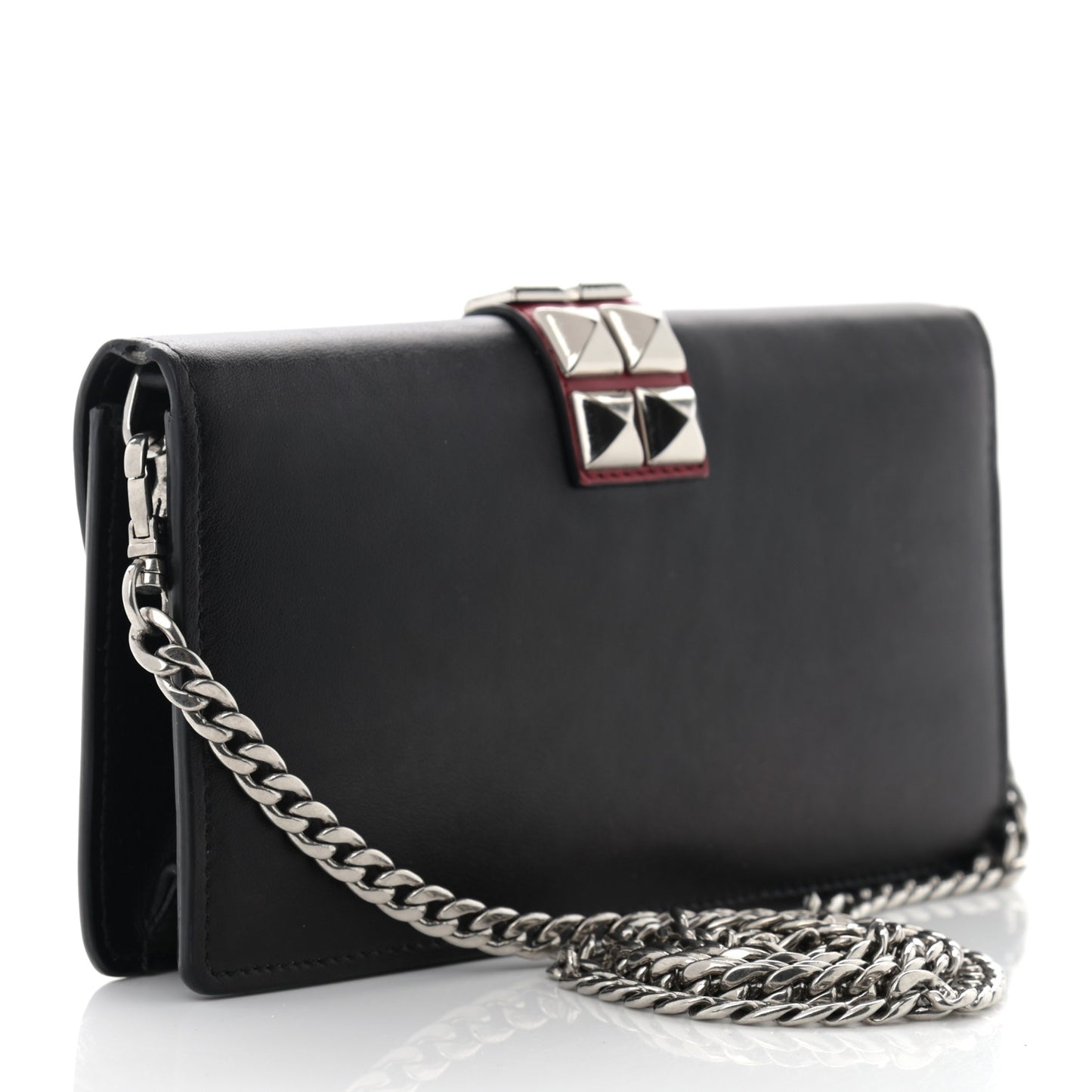 City Calfskin Studded Mini Elektra Crossbody Bag Black Fuoco