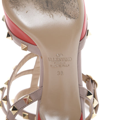 Valentino Garavani Nappa Rockstud Ankle Strap 65mm Pumps 38 Deep Coral Poudre 7 of 12