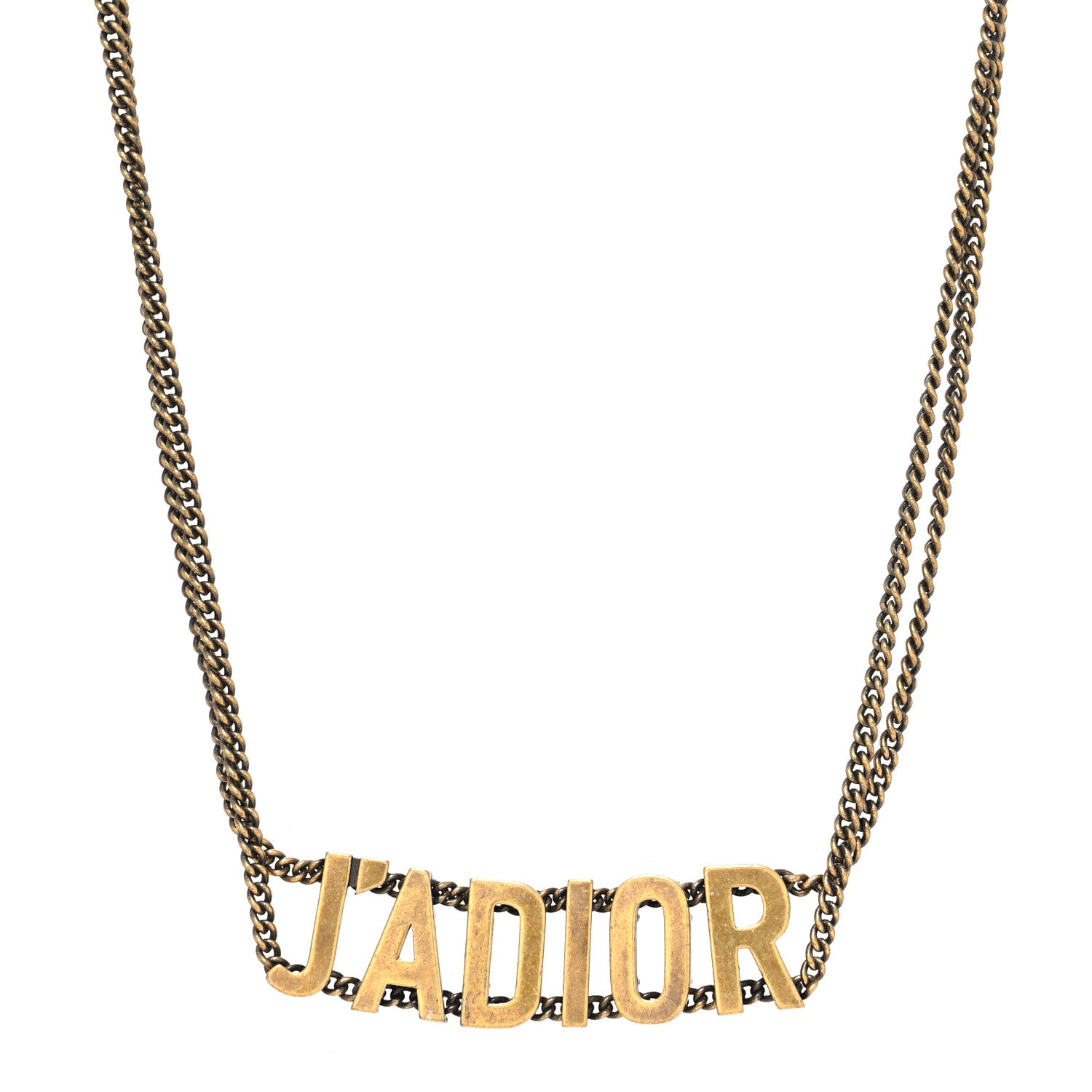 Christian Dior Metal J'Adior Choker Necklace Aged Gold 1 of 3