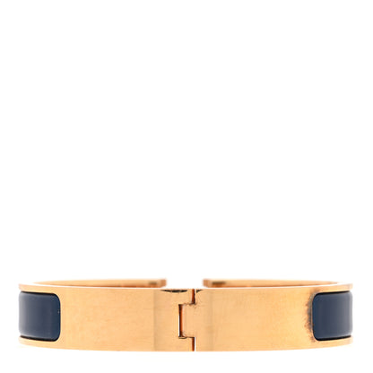 Hermes Enamel Narrow Clic Clac H Bracelet Bleu Biarritz 3 of 4