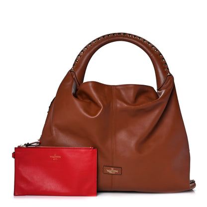 Valentino Garavani Calfskin Rockstud Hobo Selleria 1 of 11