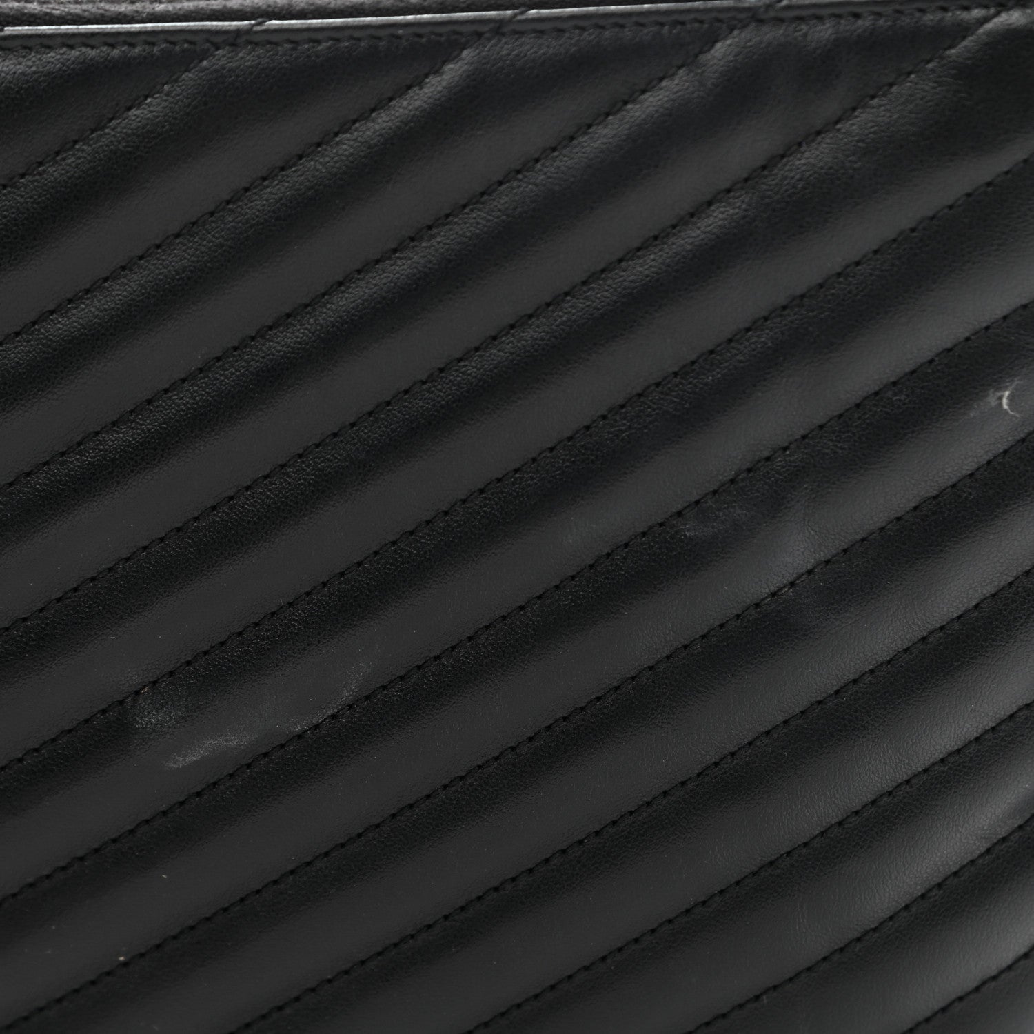 Saint Laurent Calfskin Matelasse Monogram Cassandre Tablet Pouch Black 10 of 11