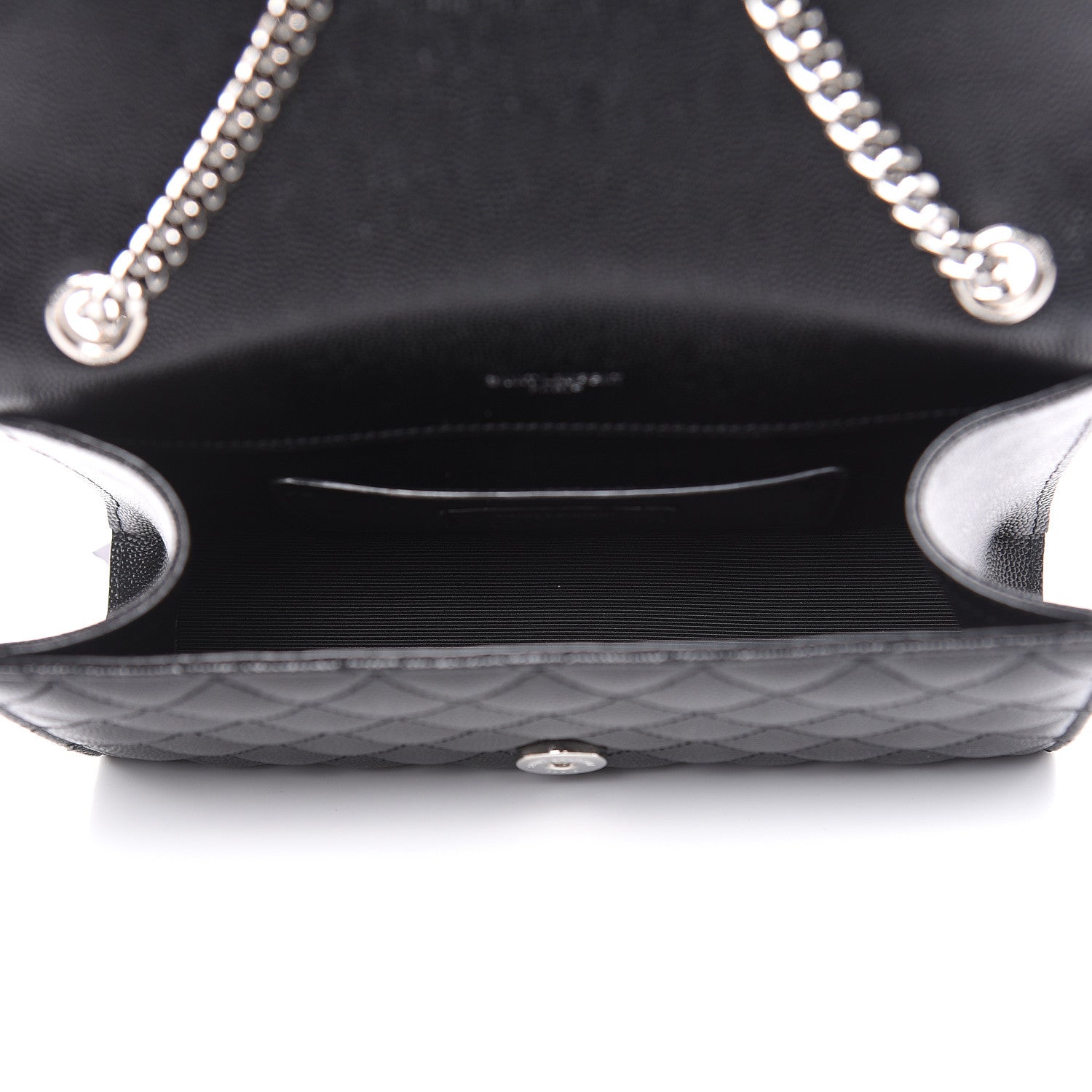 Saint Laurent Grain De Poudre Tri-Quilt Small College Monogram Satchel Black 5 of 9