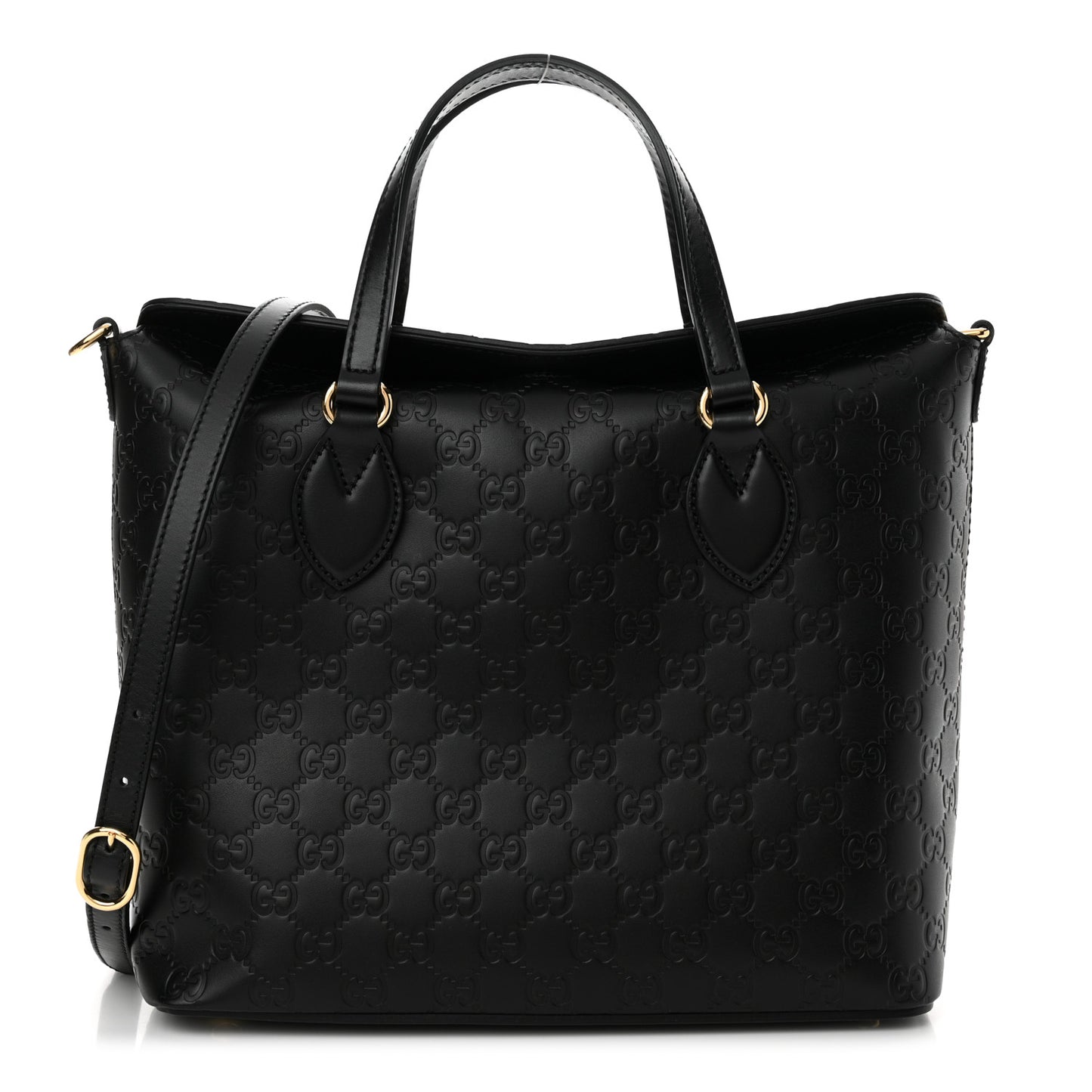 Guccissima Linea A Foldover Tote Black